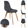 Chaise NORDA - Grosse maille Anthracite
