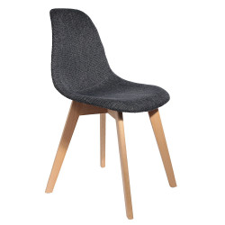 Chaise NORDA - Grosse maille Anthracite