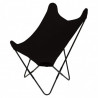 Fauteuil BUTTERFLY - Toile réversible Velours & toile Noire
