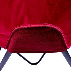 Fauteuil BUTTERFLY - Toile réversible Velours & toile Cassis