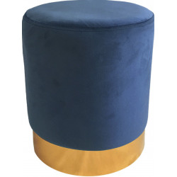 Tabouret YOANA - Velours Bleu Guède