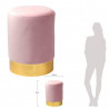 Tabouret YOANA - Velours Bubble-Gum