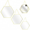 Trio de miroirs  HEXAGONE - Gold