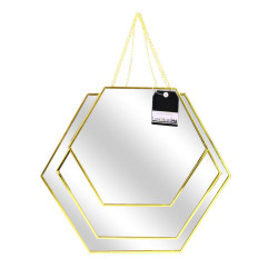 Trio de miroirs  HEXAGONE - Gold