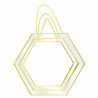 Trio de miroirs  HEXAGONE - Gold