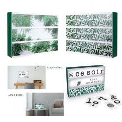 Boîte d'affichage lumineuse 30x21 cm - Green passion
