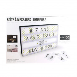 Boîte d'affichage lumineuse 43x32 cm - Noire ou Blanche