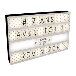 Boîte d'affichage lumineuse 43x32 cm - Noire ou Blanche