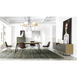 Chaise SANTY cuir Chocolat