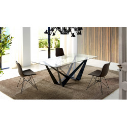Chaise SANTY cuir Chocolat