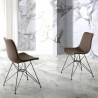 Chaise SANTY cuir Chocolat