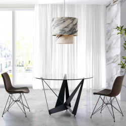 Chaise SANTY cuir Chocolat