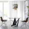 Chaise SANTY cuir Chocolat