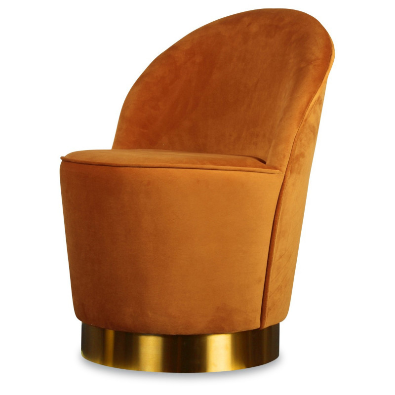 Fauteuil YOAN  Velours - Miel