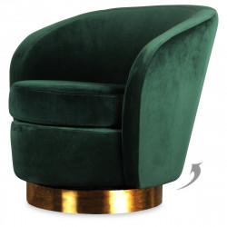 Fauteuil LUXO pivotant Velours - Puremint