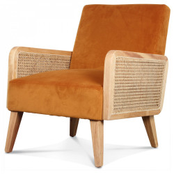 Fauteuil CANNA  Velours - Terra