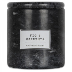 BOUGIE ARTISANALE - Marbre noir impérial - Figue & Gardenia 200g