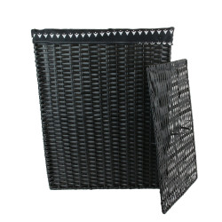 Panier BLACKO - L - Résine tressée noire