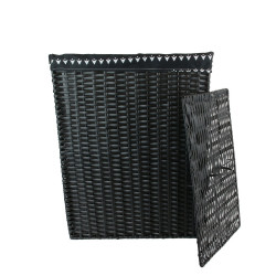 Panier BLACKO - M - Résine tressée noire