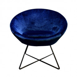 Fauteuil STUART - Bleu Navy - Black Edition