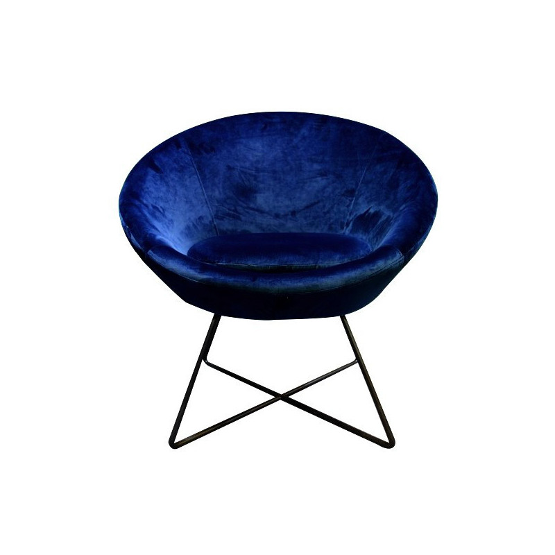 Fauteuil STUART - Bleu Navy - Black Edition