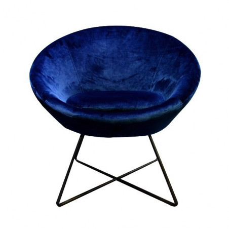 Fauteuil STUART - Bleu Navy - Black Edition Fauteuil STUART - Bleu Navy - Black Edition