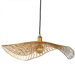 Suspension FLY & Douille Laiton satiné - Large