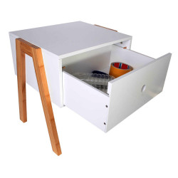 Chevet VICO empilable - Blanc