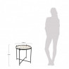 Table basse MIRA - Noir, miroir & or