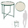 Table basse MIRA - Vert émeraude, miroir & or