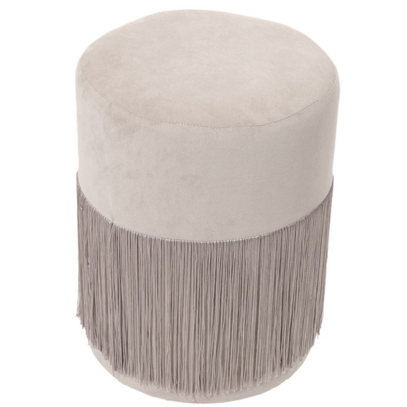 Tabouret PAMPI - Velours Taupe
