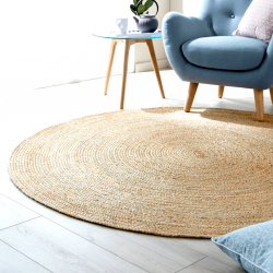Tapis JUTTA - 120cm - Toile de jute naturelle