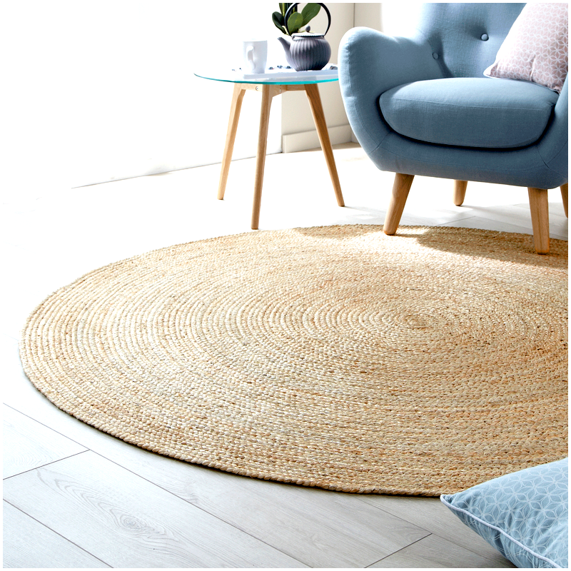 Tapis JUTTA - 120cm - Toile de jute naturelle