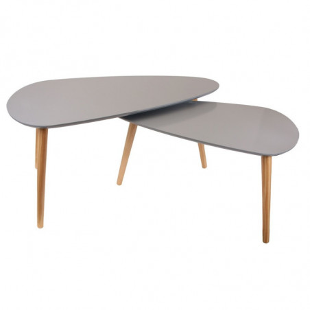 Duo de tables GALET - Gris Duo de tables GALET - Gris