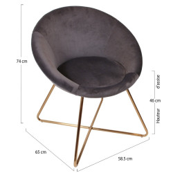 Fauteuil STUARTY - SMOKY GREY