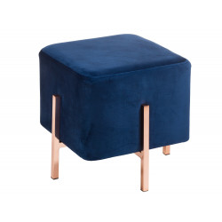 Tabouret YO - Rose Gold & Velvet blue