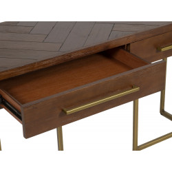 Console / Bureau MONROVIA - Acacia & Laiton vintage