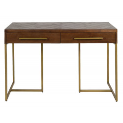 Console / Bureau MONROVIA - Acacia & Laiton vintage