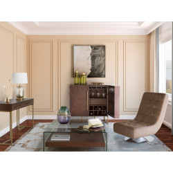 Console / Bureau MONROVIA - Acacia & Laiton vintage