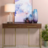 Console / Bureau MONROVIA - Acacia & Laiton vintage