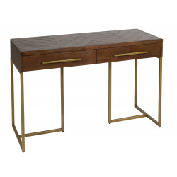 Console / Bureau MONROVIA - Acacia & Laiton vintage