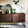 Buffet bas / Meuble TV MONROVIA - Acacia & Laiton vintage