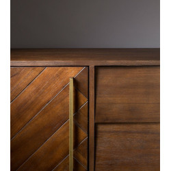 Buffet bas / Meuble TV MONROVIA - Acacia & Laiton vintage