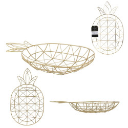 Corbeille filaire ANANAS - Gold