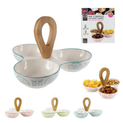 Présentoir à mignardises - Porcelaine & bambou