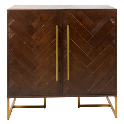 Buffet haut / Bar MONROVIA - Acacia & Laiton vintage