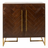 Buffet haut / Bar MONROVIA - Acacia & Laiton vintage