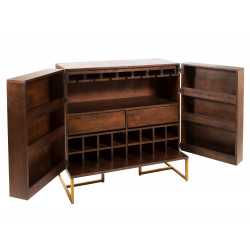 Buffet haut / Bar MONROVIA - Acacia & Laiton vintage