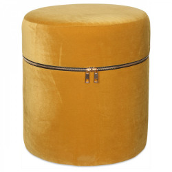 Tabouret ZIPIT Velours - Miel
