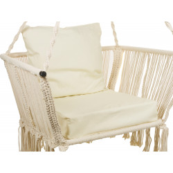Fauteuil à suspendre ZAYN - Acier & macramé